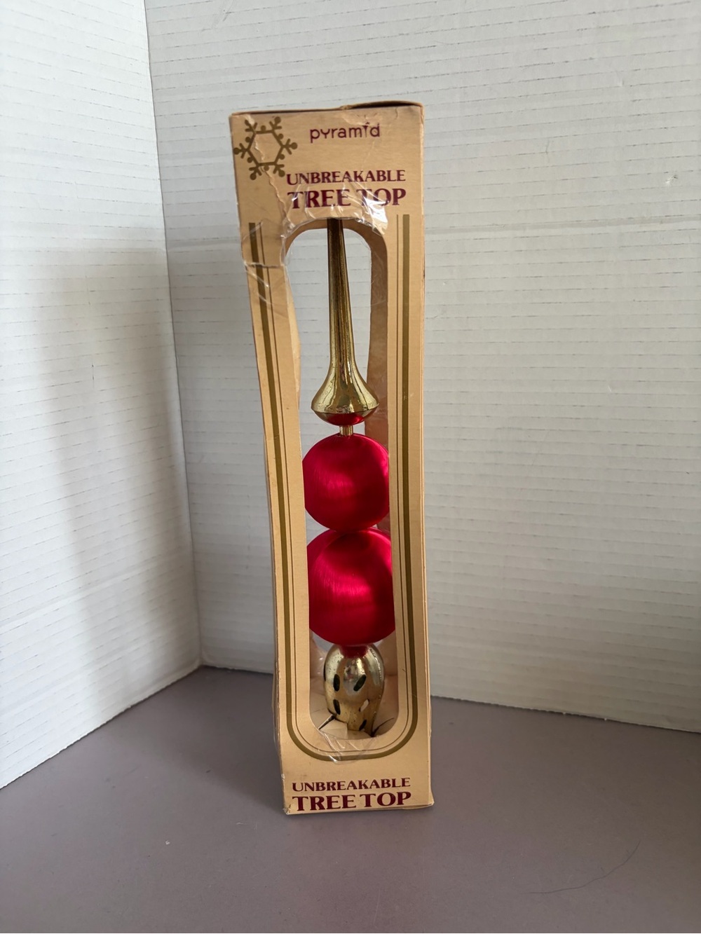 Vintage Pyramid Tree Topper unbreakable ornament